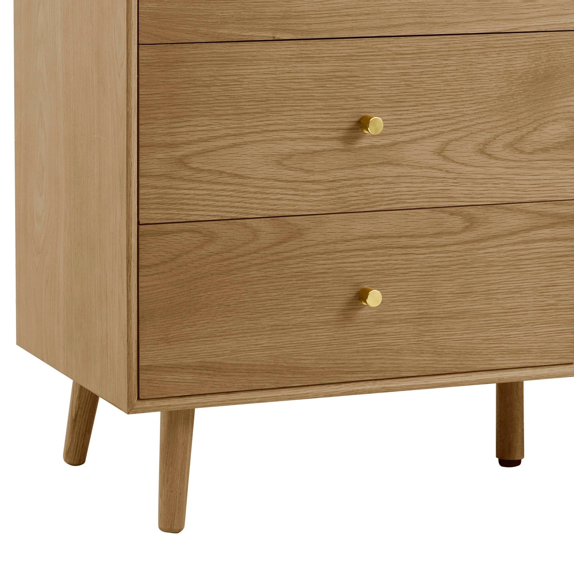Heidi Oak 6 Drawer Chest - Light Wood - DUSK