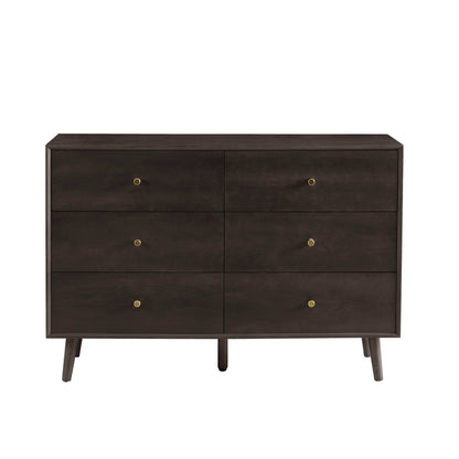 Heidi Oak 6 Drawer Chest - Walnut - DUSK