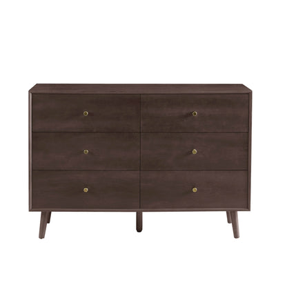 Heidi Oak 6 Drawer Chest - Walnut - DUSK