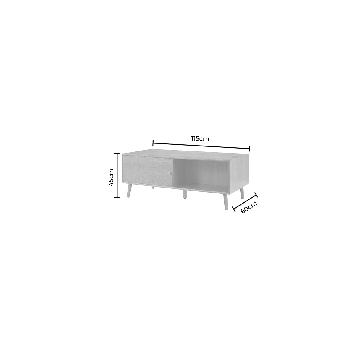 Heidi Oak Coffee Table - Walnut - DUSK