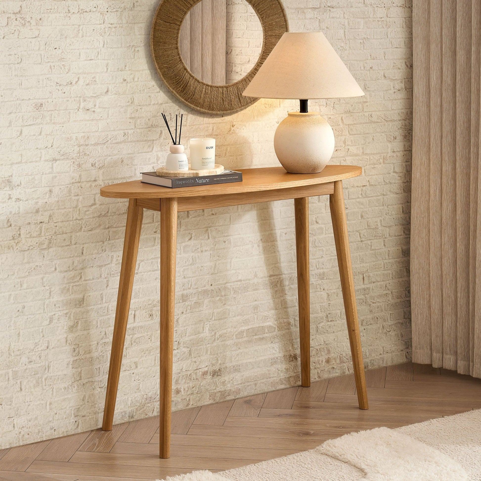 Heidi Oak Console Table - Light Wood - DUSK