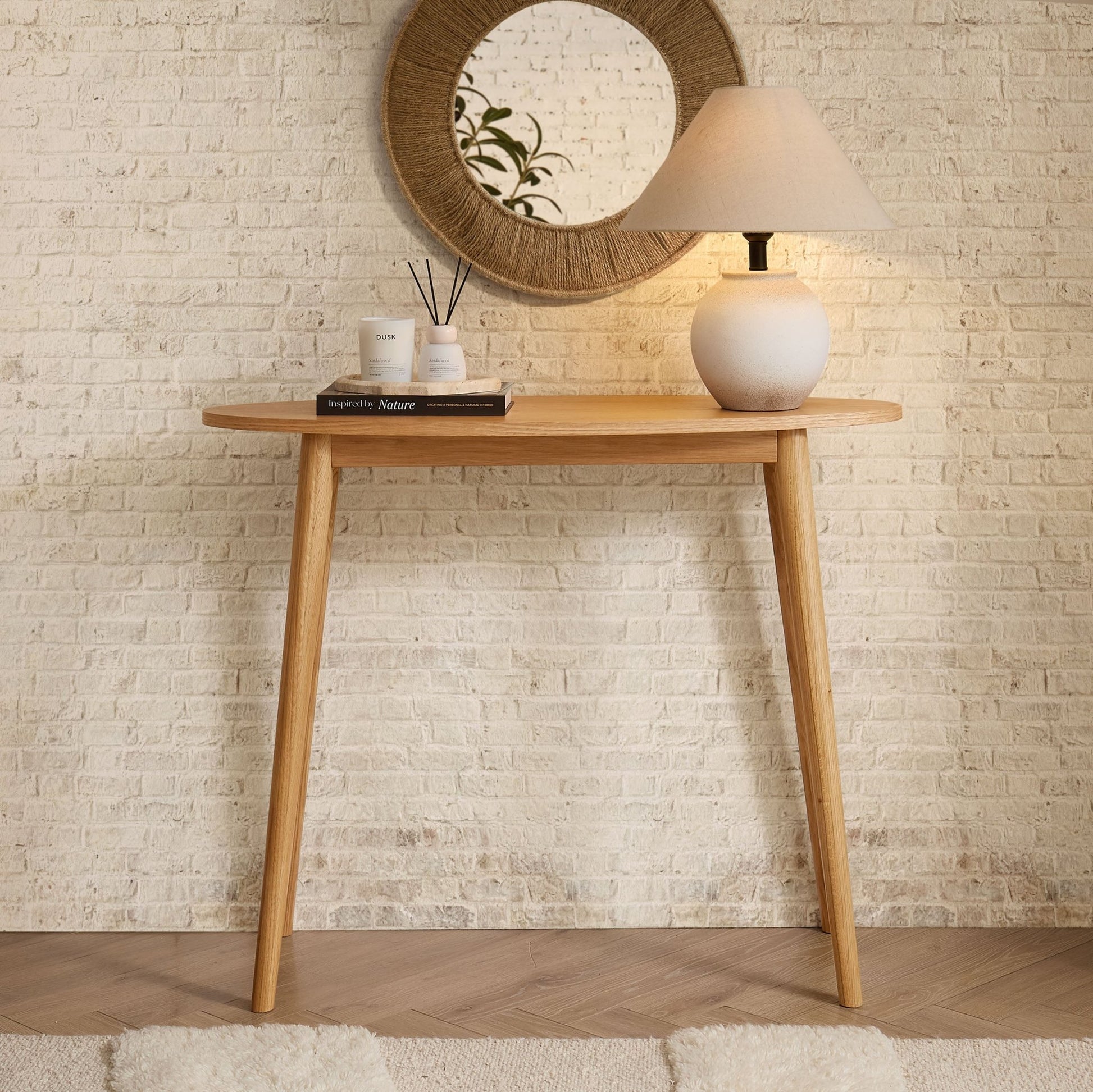 Heidi Oak Console Table - Light Wood - DUSK