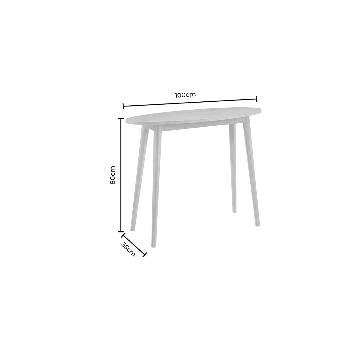 Heidi Oak Console Table - Walnut - DUSK