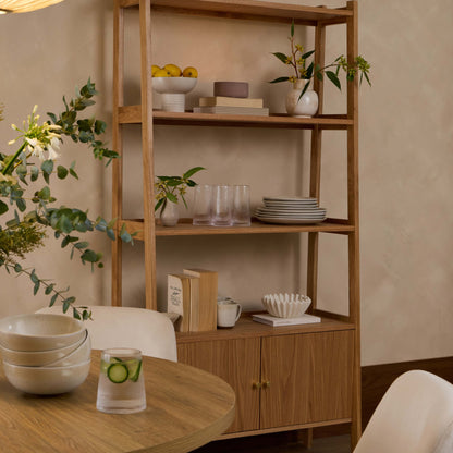 Heidi Oak Display Cabinet - Light Wood - DUSK