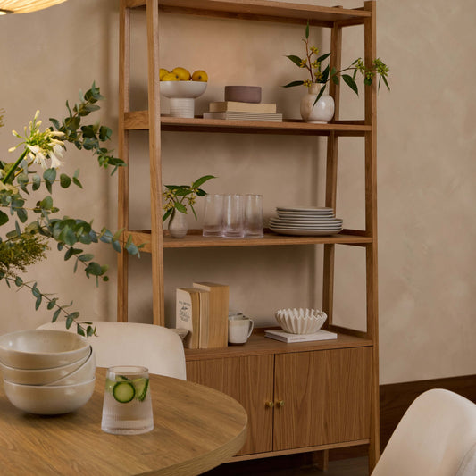 Heidi Oak Display Cabinet - Light Wood - DUSK