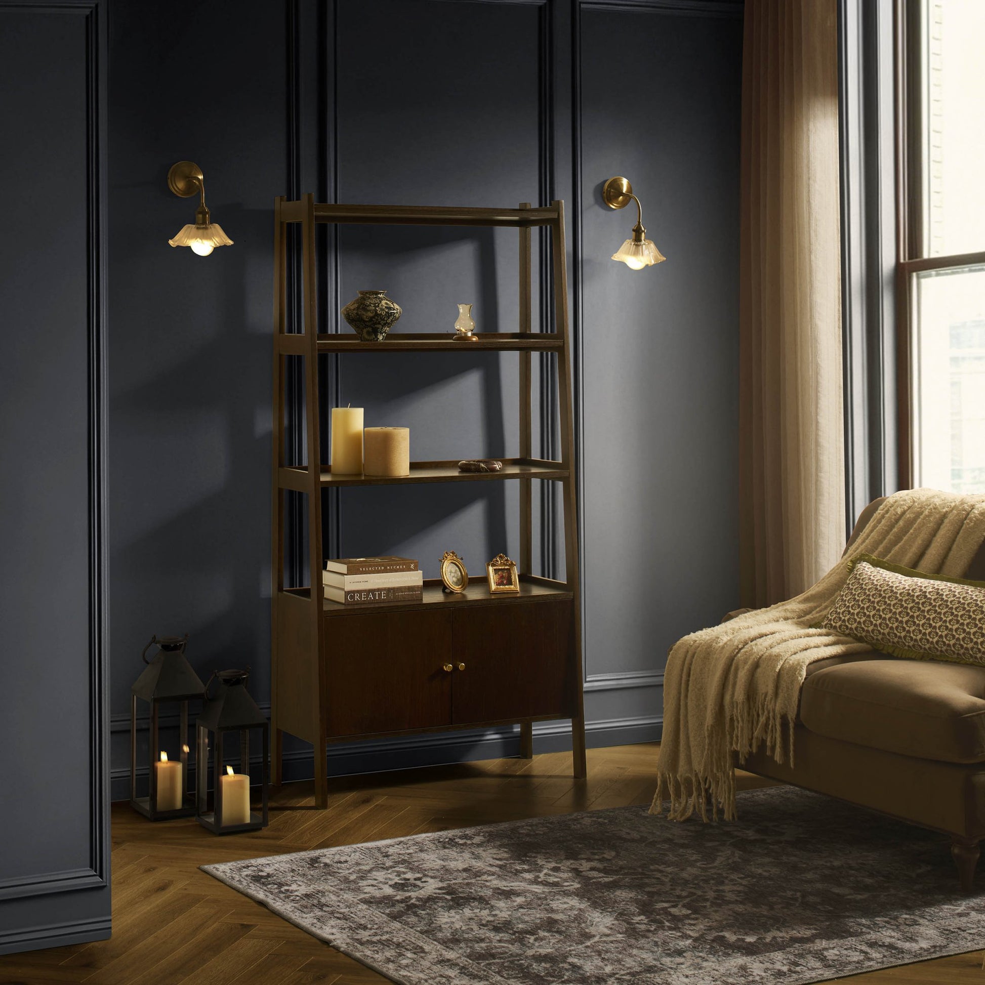 Heidi Oak Display Cabinet - Walnut - DUSK