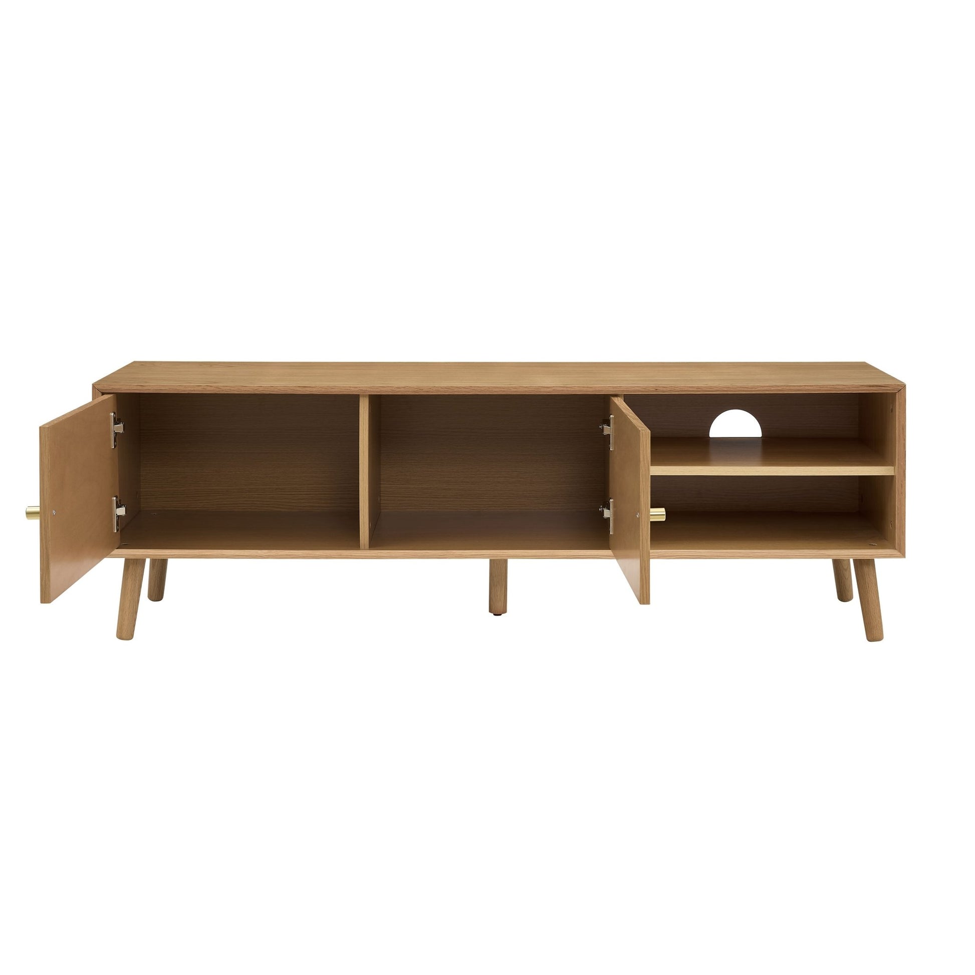Heidi Oak Tv Unit for TVs up to 60" - Light Wood - DUSK