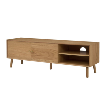 Heidi Oak Tv Unit for TVs up to 60" - Light Wood - DUSK