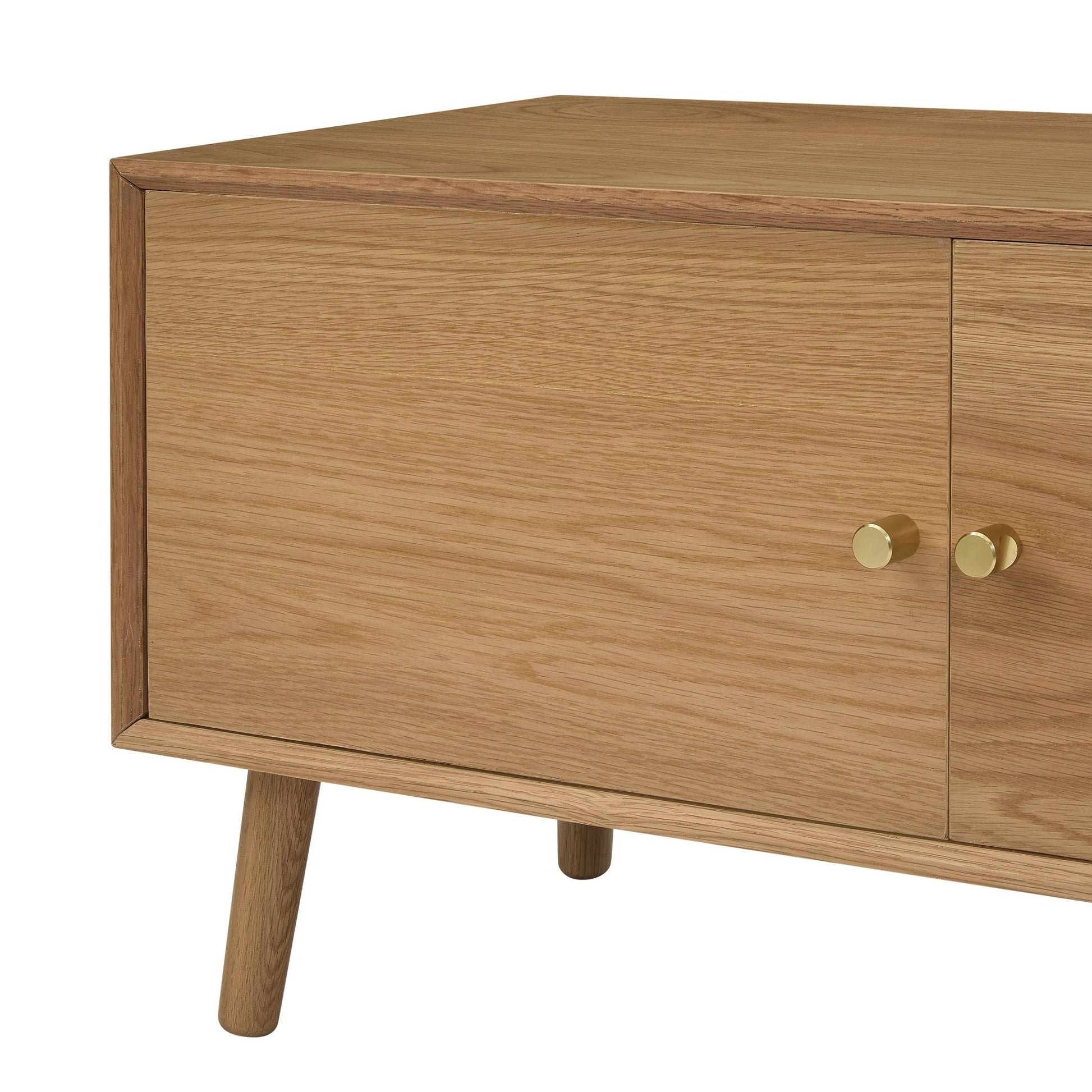 Heidi Oak Tv Unit for TVs up to 60" - Light Wood - DUSK