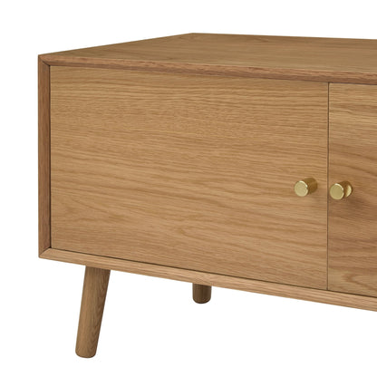 Heidi Oak Tv Unit for TVs up to 60" - Light Wood - DUSK