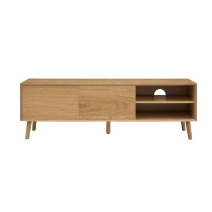 Heidi Oak Tv Unit for TVs up to 60" - Light Wood - DUSK