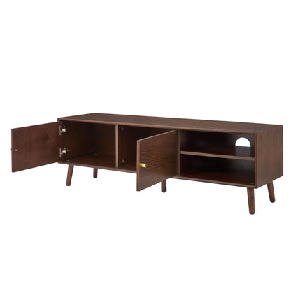 Heidi Oak TV Unit for TVs up to 60" - Walnut - DUSK