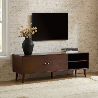 Heidi Oak TV Unit for TVs up to 60" - Walnut - DUSK
