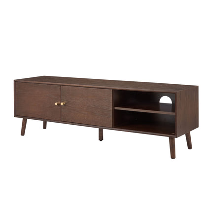 Heidi Oak TV Unit for TVs up to 60" - Walnut - DUSK