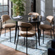 Heidi Solid Oak 4-6 Seater Round Dining Table - Black - DUSK