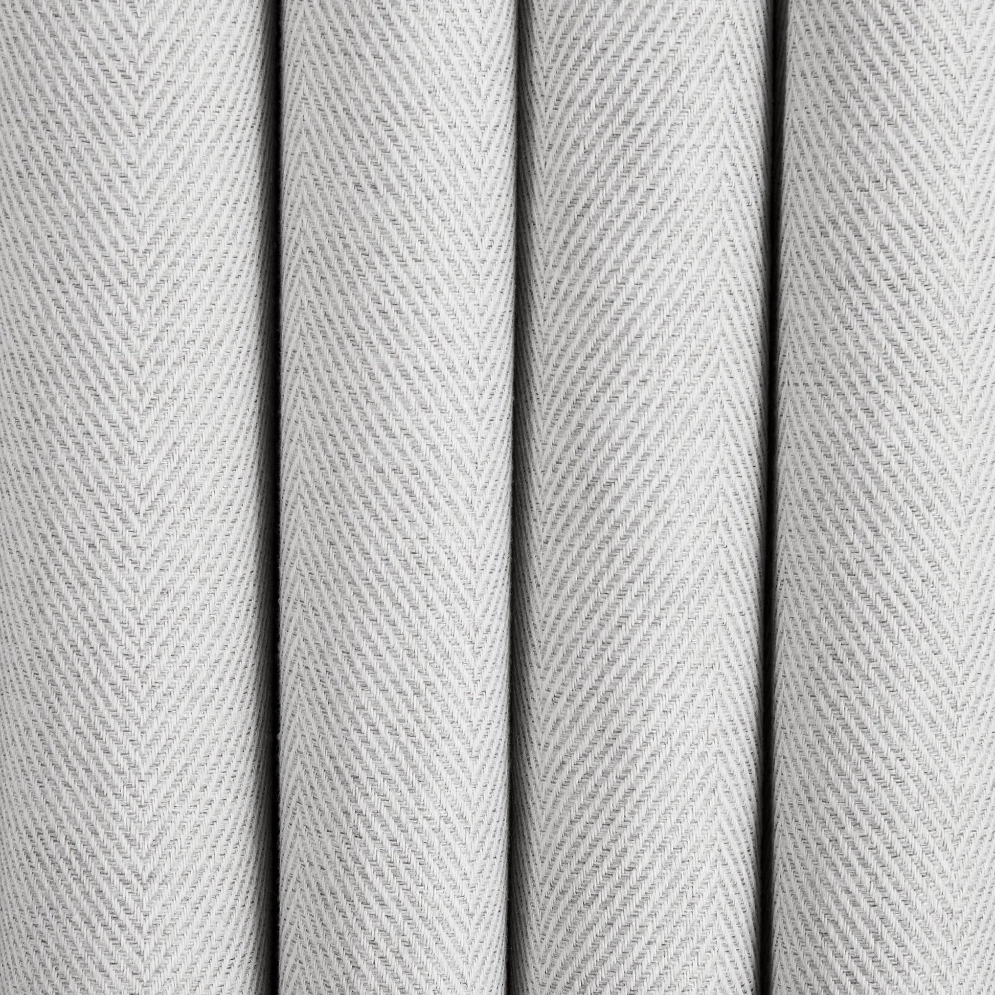 Herringbone Eyelet Curtains - Light Grey - DUSK