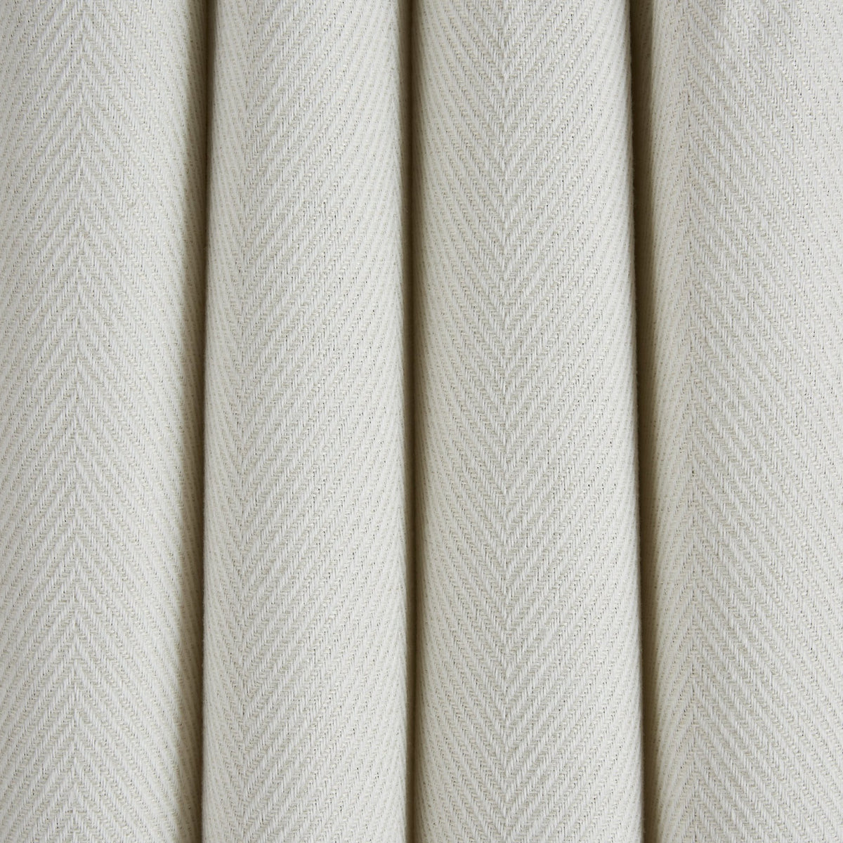 Herringbone Pencil Pleat Curtains - Off White - DUSK