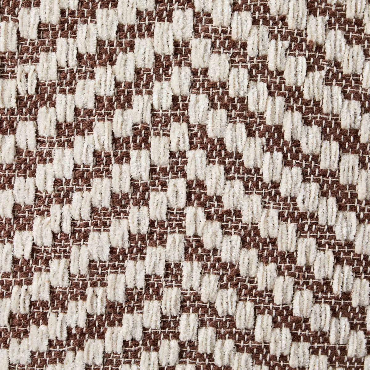 Herringbone Tufted Edge Sofa Cushion Cover - Chocolate - DUSK