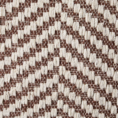 Herringbone Tufted Edge Sofa Cushion Cover - Chocolate - DUSK