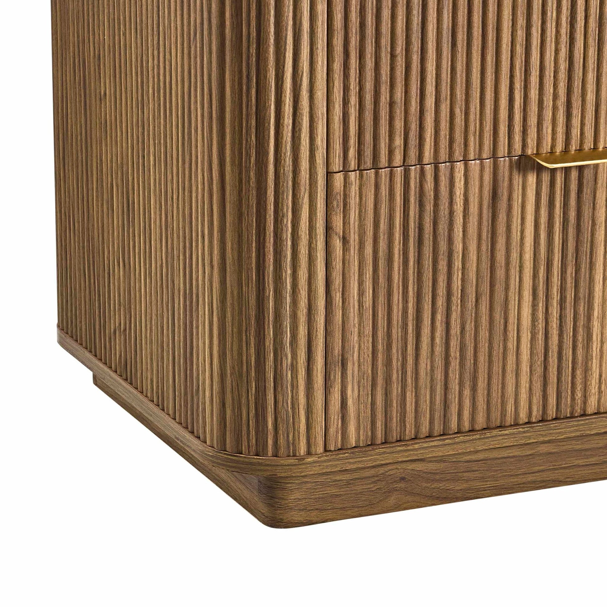 Hettie 5 Drawer Chest - Mid Wood/ Marble Effect Top - DUSK
