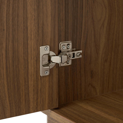 Hettie Ribbed 3 Door Wardrobe - Mid Wood - DUSK