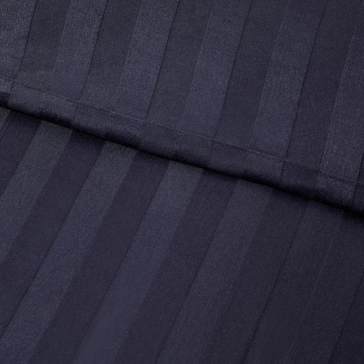 Hotel Satin Stripe 200 Thread Count Duvet Cover - Navy - DUSK