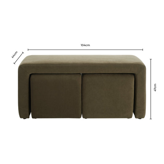 Hoxton Nesting Bench - Olive - DUSK