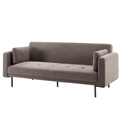 Hudson Click Clack Sofa Bed - Chenille Mushroom - DUSK