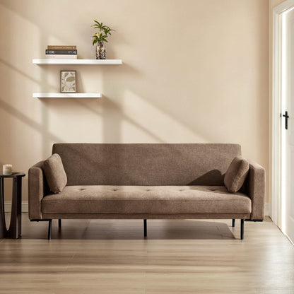 Hudson Click Clack Sofa Bed - Chenille Mushroom - DUSK