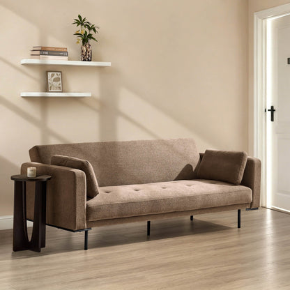 Hudson Click Clack Sofa Bed - Chenille Mushroom - DUSK
