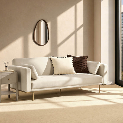 Hudson Click Clack Sofa Bed - Cream Linen - DUSK