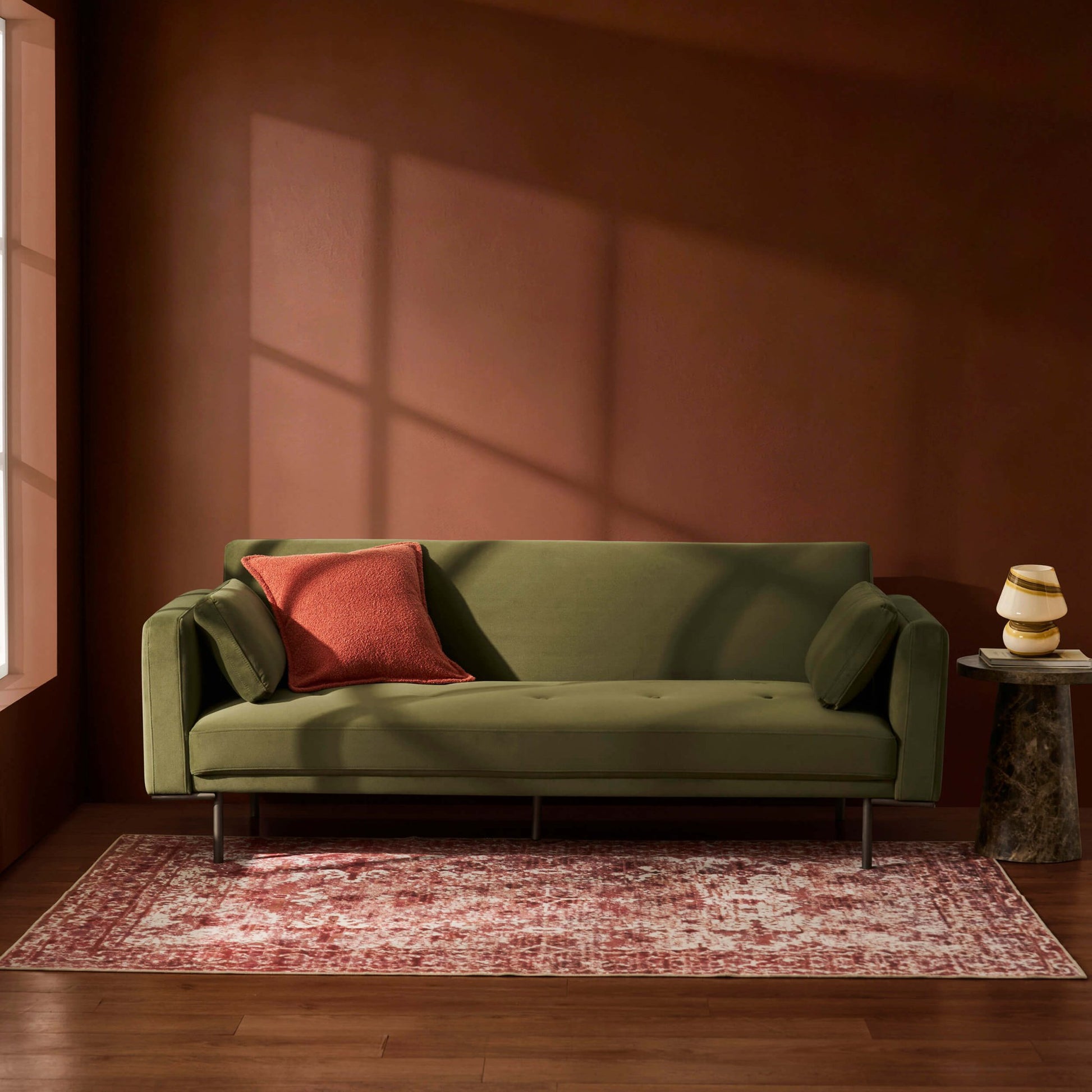 Hudson Click Clack Sofa Bed - Muted Moss - DUSK