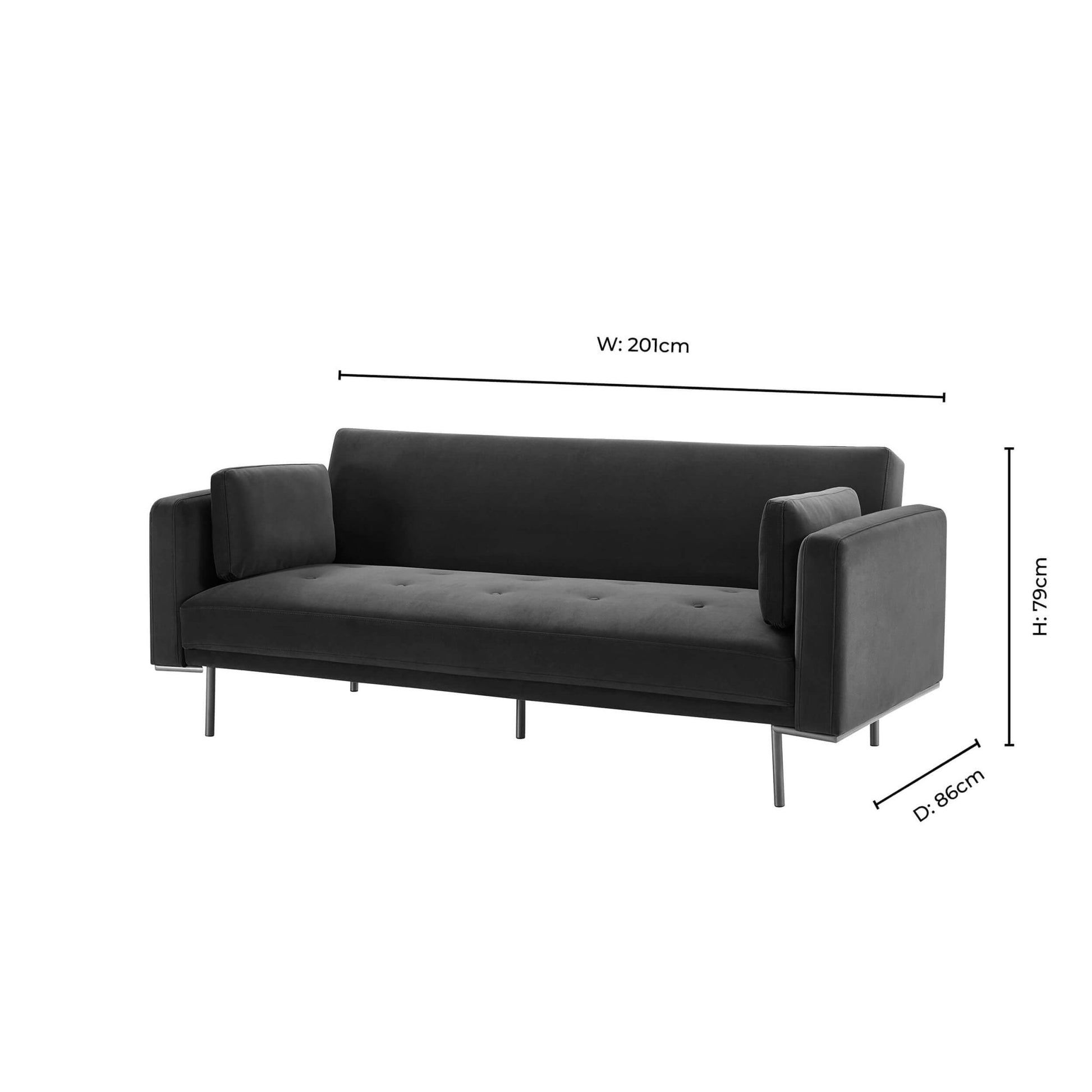 Hudson Click Clack Sofa Bed - Muted Moss - DUSK