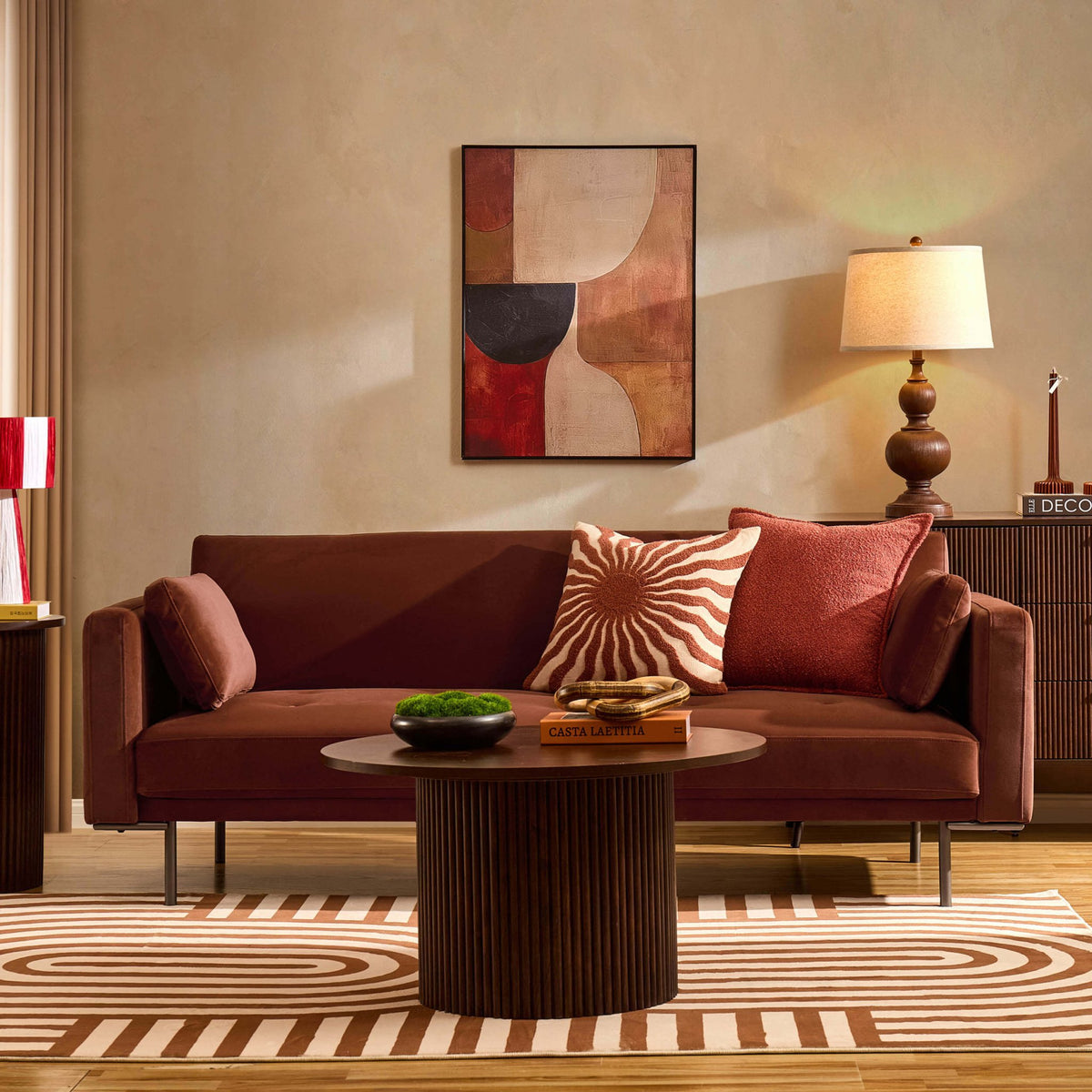 Hudson Click Clack Sofa Bed - Terracotta - DUSK