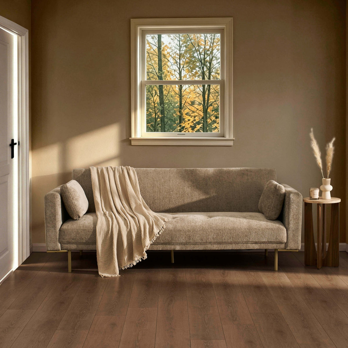 Hudson Click Clack Sofa Bed - Textured Mushroom - DUSK