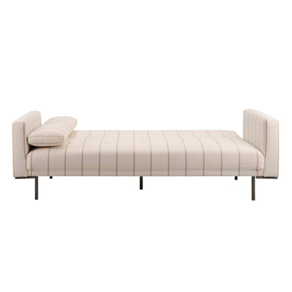 Hudson Click Clack Sofa Bed - Thin Natural Stripe - DUSK