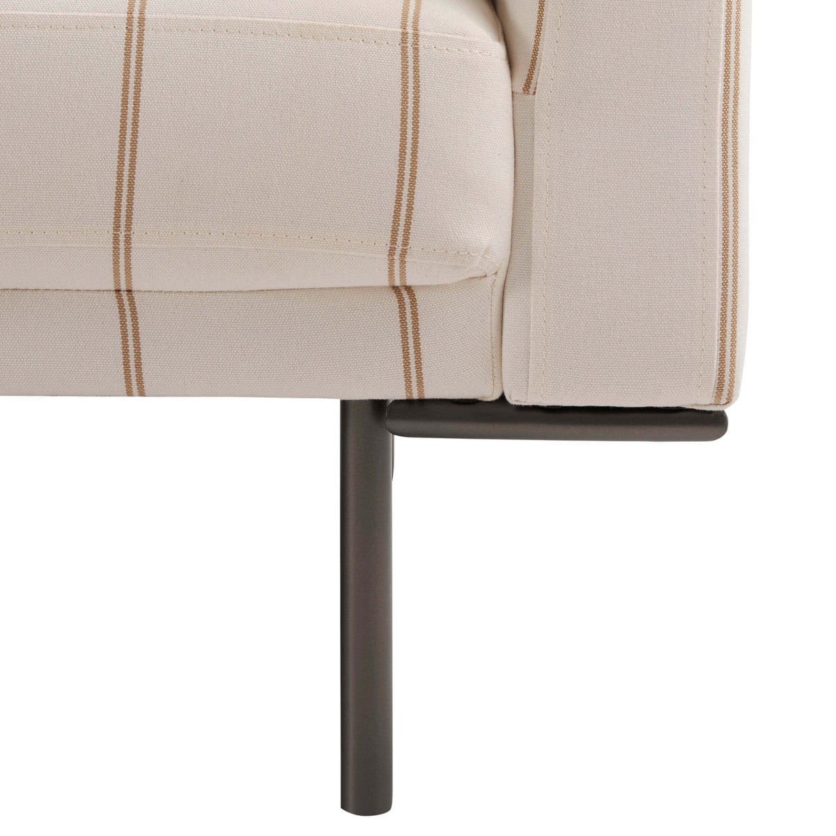 Hudson Click Clack Sofa Bed - Thin Natural Stripe - DUSK