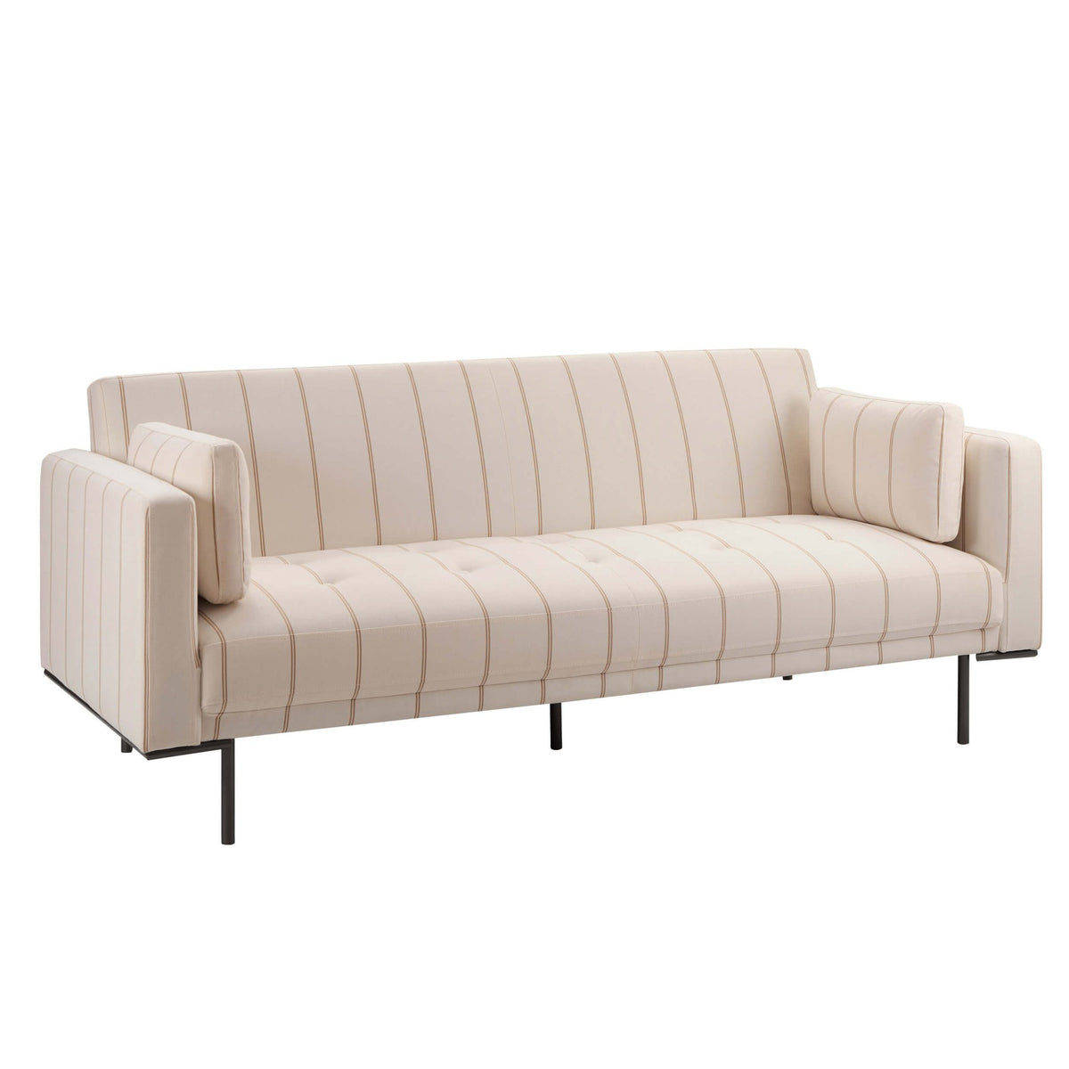 Hudson Click Clack Sofa Bed - Thin Natural Stripe - DUSK