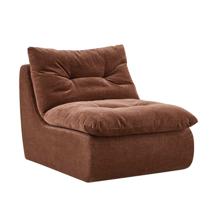 Immy Relaxed Accent Chair - Chenille Dark Rust - DUSK