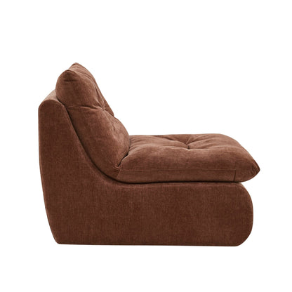 Immy Relaxed Accent Chair - Chenille Dark Rust - DUSK
