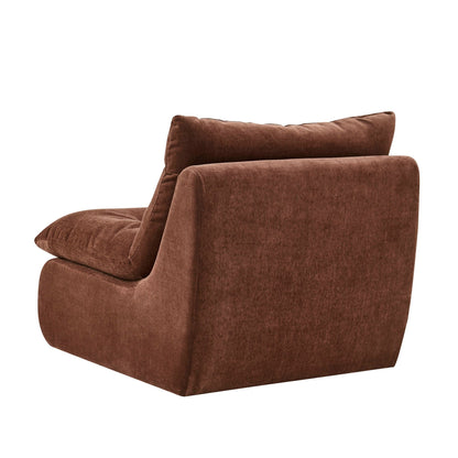 Immy Relaxed Accent Chair - Chenille Dark Rust - DUSK
