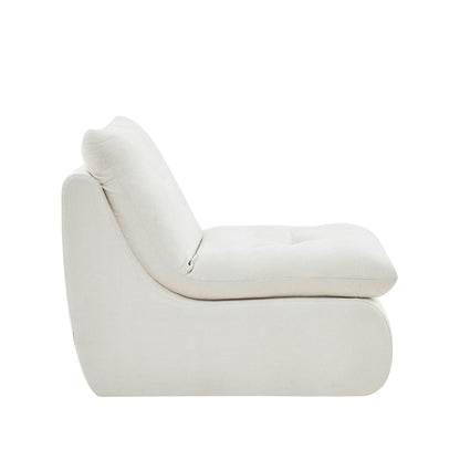 Immy Relaxed Accent Chair - Chenille Ivory - DUSK