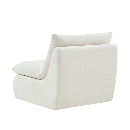 Immy Relaxed Accent Chair - Chenille Ivory - DUSK