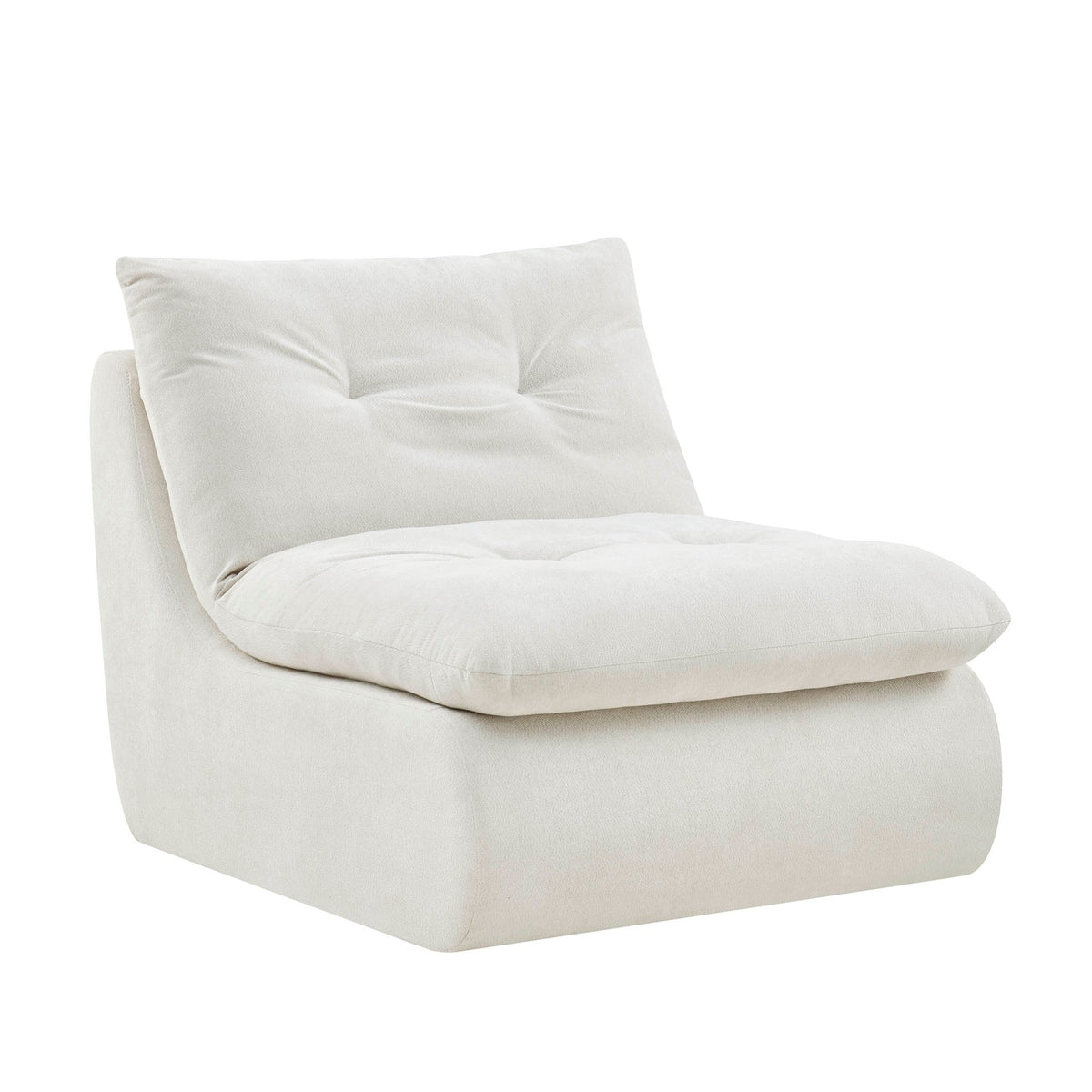 Immy Relaxed Accent Chair - Chenille Ivory - DUSK