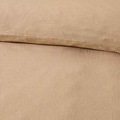 Imogen 100% Cotton Ladder Edge Duvet Cover & Pillowcase Set - Light Taupe - DUSK