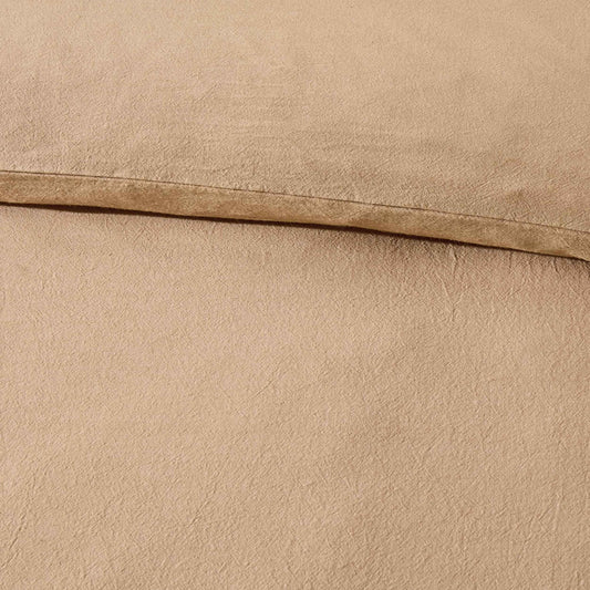 Imogen 100% Cotton Ladder Edge Duvet Cover & Pillowcase Set - Light Taupe - DUSK