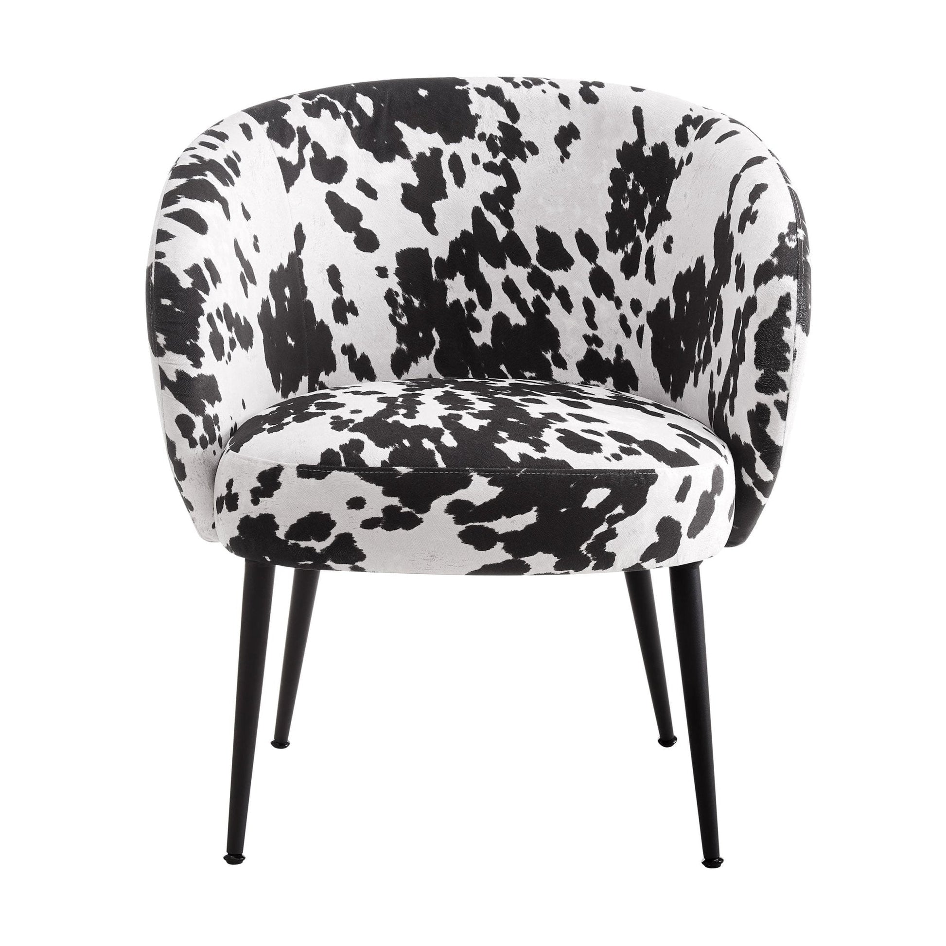 Indy Accent Chair - Cow Print - DUSK