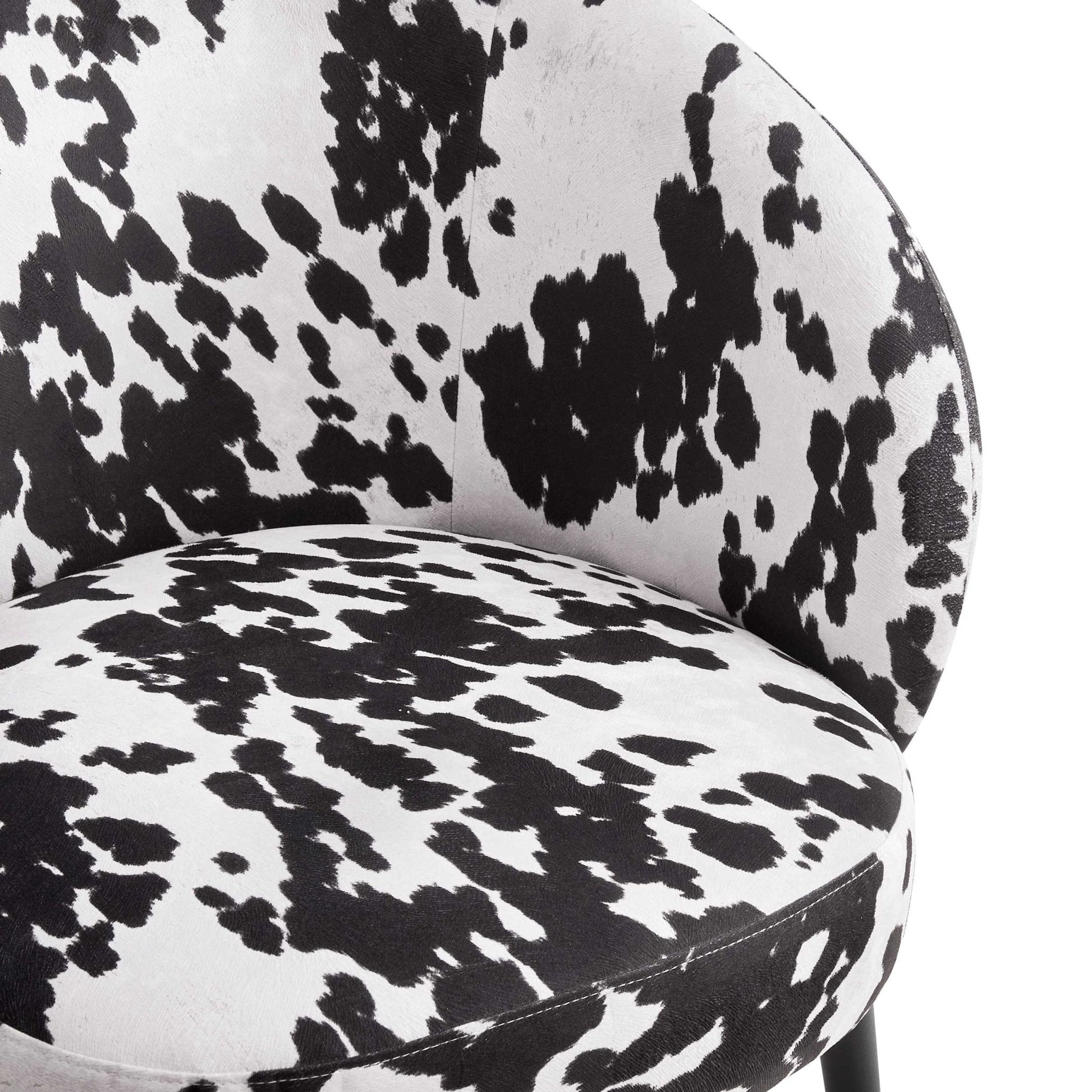 Indy Accent Chair - Cow Print - DUSK