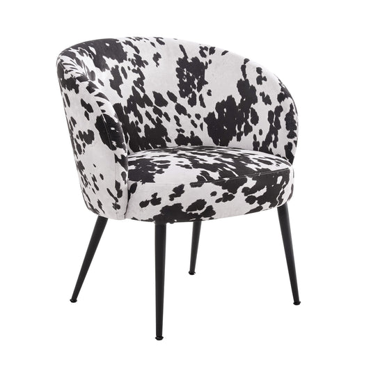 Indy Accent Chair - Cow Print - DUSK