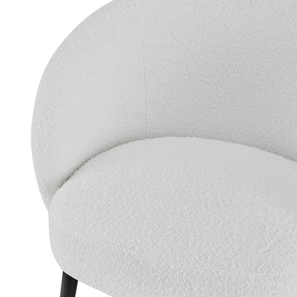 Indy Bouclé Accent Chair - Off White - DUSK